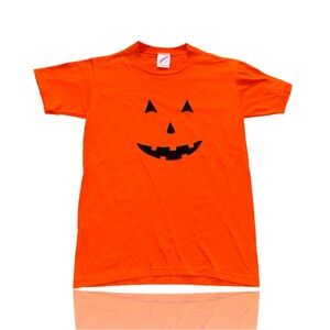Jerzees Vintage 90’s Jack-O’-Lantern T-Shirt: Kids Large (14-16) Halloween tee
